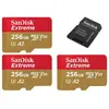 SanDisk Lot de 3 SanDisk Extreme A2 256 Go micro SDXC Carte mémoire fl...