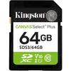 Kingston Cartes mémoire SD Canvas Select Plus 64Go SDXC Gen3 100MB/s C...