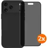 BlueBuilt Back Cover iPhone 17 Pro Max Noir + Protège-écran avec Filtr...