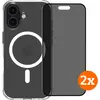 BlueBuilt Protective Cover avec MagSafe iPhone 16 Transparent + Protèg...