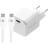 BlueBuilt Chargeur 65 W GaN USB-C Blanc + Câble USB-C 240 W 2 m Nylon ...