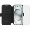 BlueBuilt Apple iPhone 16 Book Case Cuir Noir + Protège-écran Verre