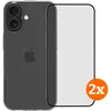 BlueBuilt Back Cover iPhone 17 Transparent + Protège-écran Verre Lot d...