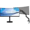 Philips  346E2CUAE/00 + BlueBuilt Bras d'Écran PC Vérin Mécanique pour...