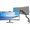 Philips 34E1C5600HE/00 + BlueBuilt Bras d'Écran PC Vérin Mécanique pou...