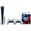 Sony PlayStation 5 Slim Disc Edition + Gran Turismo 7 + Manette Supplémentaire Blanc