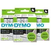 DYMO D1 12 mm x 7 m Noir Blanc Étiquettes Lot de 3
