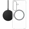 BlueBuilt Qi2 Chargeur Sans Fil 15 W Noir + Samsung S25 Back Cover avec Aimant Transparent