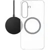BlueBuilt Qi2 Chargeur Sans Fil 15 W Noir + S25 Plus Back Cover avec Aimant Transparent