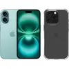 Apple iPhone 16 128 Go Vert + BlueBuilt Protective Back Cover Transpar...