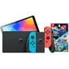 Nintendo Switch OLED Bleu/Rouge + Super Mario Galaxy 1+2