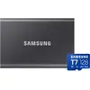 Samsung T7 Portable SSD 2 To Gris + Samsung MicroSDXC T7 128 Go 170 Mo...