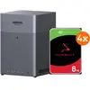 UGREEN NASync DH4300 Plus + Seagate IronWolf 8 To Lot de 4 