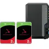 Synology DS225+ + Seagate IronWolf 2 To Lot de 2 