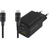 BlueBuilt Chargeur Power Delivery 2 Ports USB-C 65 W + Câble USB-C 1,5...