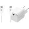 BlueBuilt Chargeur Power Delivery 45 W + Câble USB-C 3 m Nylon Blanc 