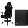 Vortech Essential Chaise Gamer Noir + Vortech Tapis de Sol Noir 