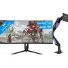 Vortech Pro 34 Pouces Quad HD Incurvé + Vortech Bras d'Écran PC avec V...