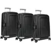 Samsonite S'Cure Valise à 4 Roulettes 55 cm Black Set de 3 Valises
