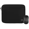 BlueBuilt Housse pour Ordinateurs Portables Largeur 30 cm 12-13 Pouces Noir + Nexum Souris Sans Fil