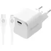 BlueBuilt Chargeur Power Delivery 20 W + Câble Lightning 3 m Nylon Blanc