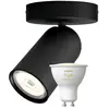 Philips Pongee Spot Monté en Surface - 1 Spot - Noir + Philips Hue Whi...
