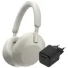 Sony WH-1000XM5 Argent + BlueBuilt Quick Charge Chargeur avec Port USB...