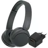 Sony WH-CH520 Noir + BlueBuilt Quick Charge Chargeur avec Port USB-A 18 W Noir
