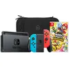 Nintendo Switch Bleu/Rouge + Mario Party Jamboree + BlueBuilt Housse d...