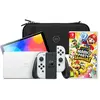 Nintendo Switch OLED Blanc + Mario Party Jamboree + BlueBuilt Housse d...