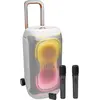 JBL PartyBox 330 Blanc + JBL Set de Microphones Sans Fil 