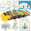 Jeu d'assemblage en paille 600pcs - ZGEER - Construction créative pour...