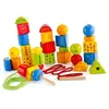 Hape - e1019 - jeu de construction - formes à enfiler