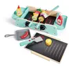Hape Barbecue avec poêle en fonte, jeu de rôle pour enfants, avec son, à partir de 24 mois, bleu/rose