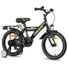 Vélo HILAND 16 pouces pour garçons (4, 5, 6+) avec siège arrière, roue...