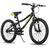Hiland Vélo de montagne 20 pouces pour enfants de 7, 8, 9, 10, 11, 12 ans, frein en V,7 vitesses unique-Noir