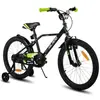 HILAND Vélo Enfant 20 Pouces pour garçon de 7-13 Ans, Frein à Main et Frein à rétropédalage-Noir et vert