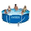 Intex Piscine hors sol tubulaire Metal Frame ronde bleue avec épurateu...