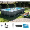 Piscine tubulaire hors sol INTEX - 732 x 366 x h132 cm - Filtre à sabl...