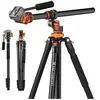 K&f Concept T254A7+FH-03 Trépied vidéo alu colonne centrale charge 5kg