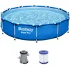 Piscine  "Steel Pro Frame Pool" Bestway avec pompe et cartouche filtrante Ø366cm