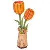 Robotime Puzzle 3D en bois Rolife Tulipes oranges DIY 76 pièces