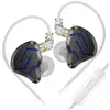 Écouteurs SZSMART KZ ZSN PRO 2 HIFI courbés avec microphone bleu (In e...