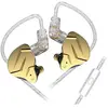 Écouteurs SZSMART KZ-ZSN PRO X HIFI courbés avec microphone doré (In e...