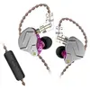 Écouteurs SZSMART KZ-ZSN PRO courbés avec microphone violet (In ear - ...