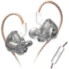 Écouteurs SZSMART KZ EDX HIFI courbés avec microphone gris (In ear - s...