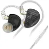 Écouteurs SZSMART KZ AS16 PRO HIFI courbés avec microphone noir (In ea...