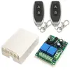 PZCC 220V AC 2 Canaux Sans fil Commutateur de Télécommande, Récepteur RF Module de Relais 433 mhz avec émetteur Marche/Arrêt