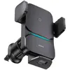 Baseus Wisdom Telefoon Ventilatierooster Draadloos Opladen 15W Zwart