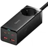 Baseus 100W Laptop Lader USB-C + USB-A met Stopcontact Zwart